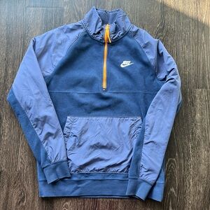 Nike Fleece Pull Over 1/4 Zip Hoodie Sweatshirt